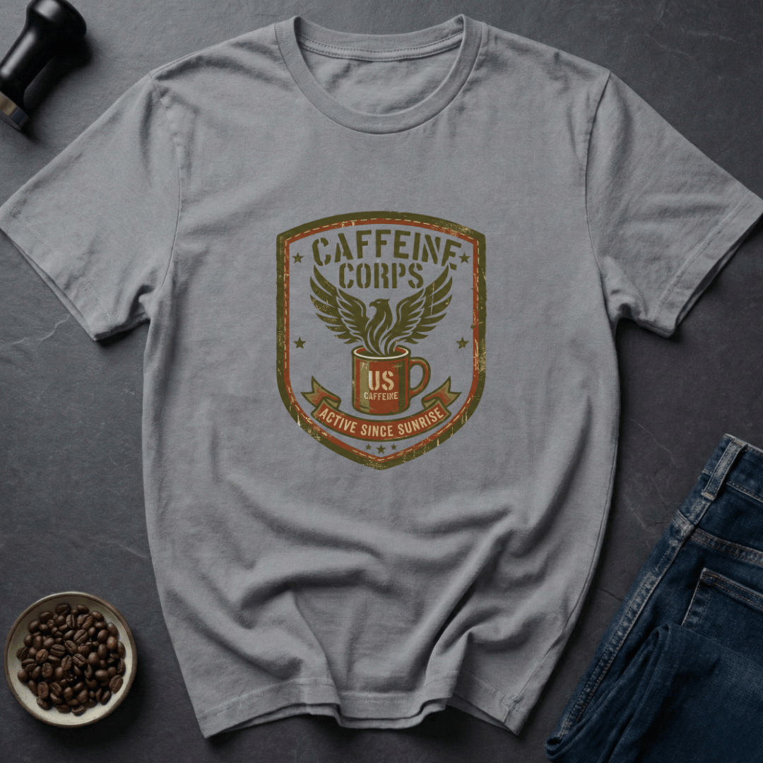 Coffee graphic Caffeine Corps T-Shirt in by Caffeine Dept