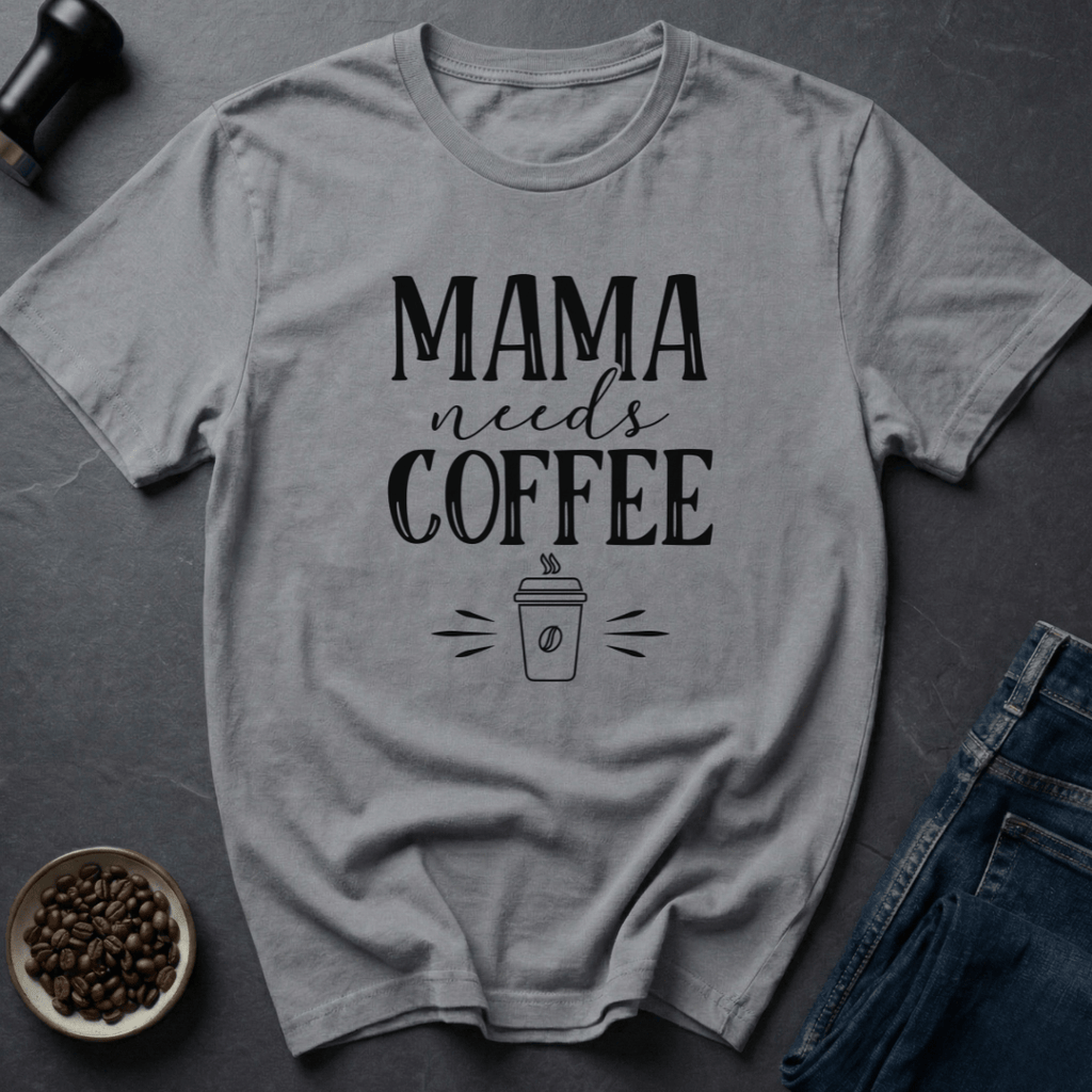 Coffee graphic Tired Mama T-Shirt in by Caffeine Dept