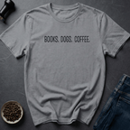 Books Dogs Coffee T-Shirt
