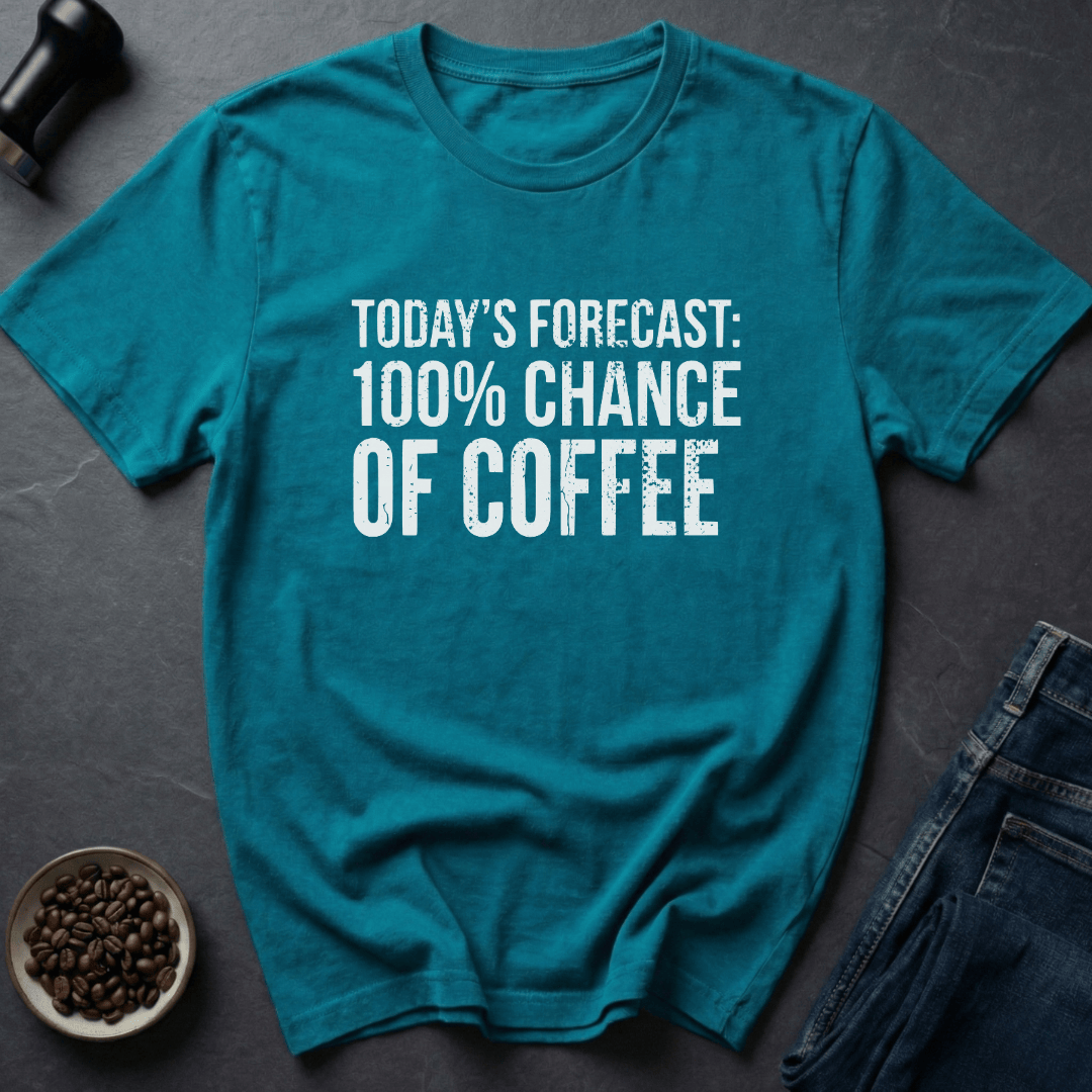 Coffee graphic Coffee Forecast T-Shirt in by Caffeine Dept