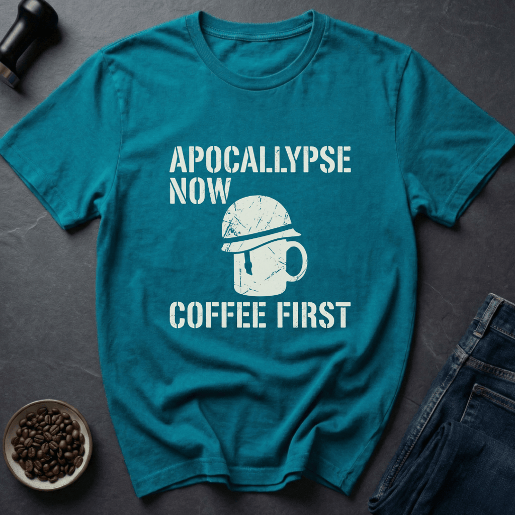 Coffee graphic Coffee First T-Shirt in by Caffeine Dept