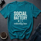 Coffee graphic Social Battery T-Shirt in by Caffeine Dept