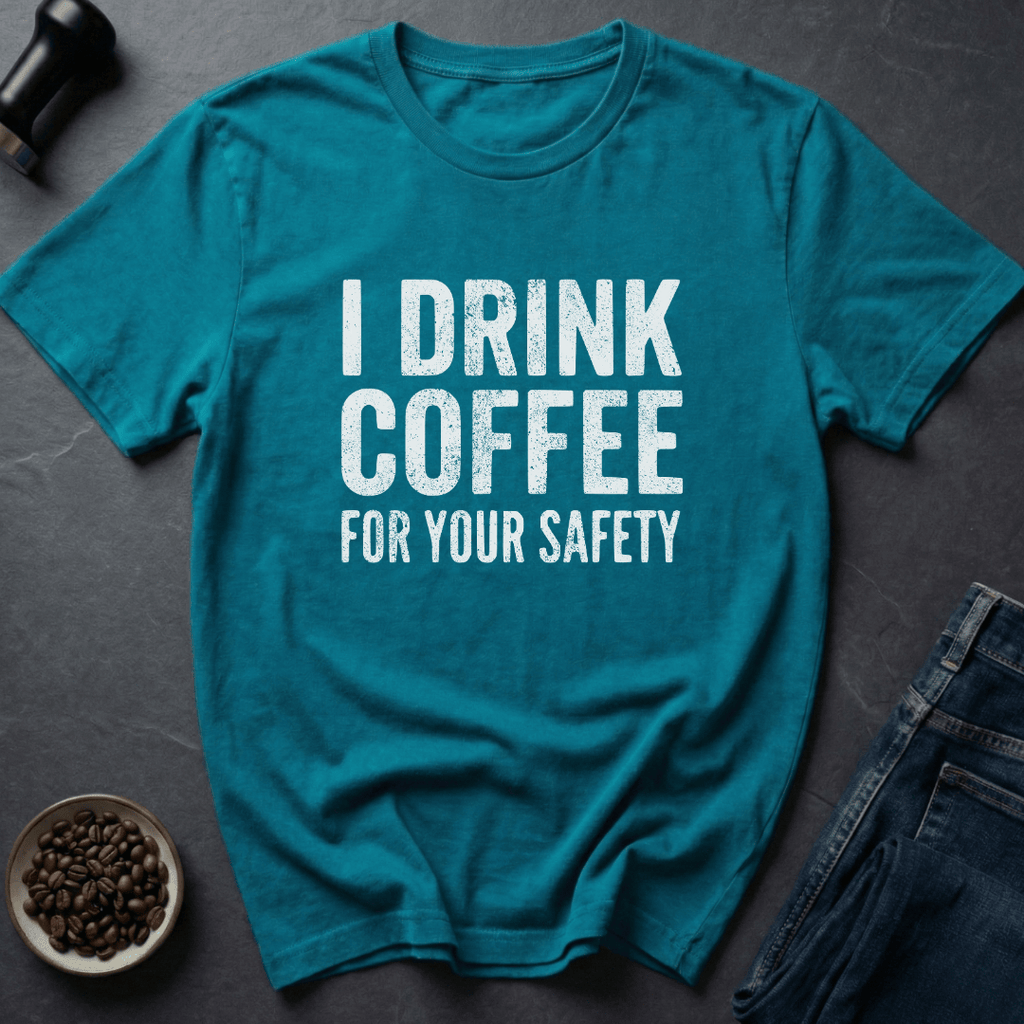 Coffee graphic Caffeine Warning T-Shirt in by Caffeine Dept