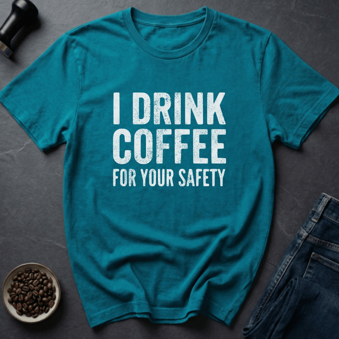 Coffee graphic Caffeine Warning T-Shirt in by Caffeine Dept