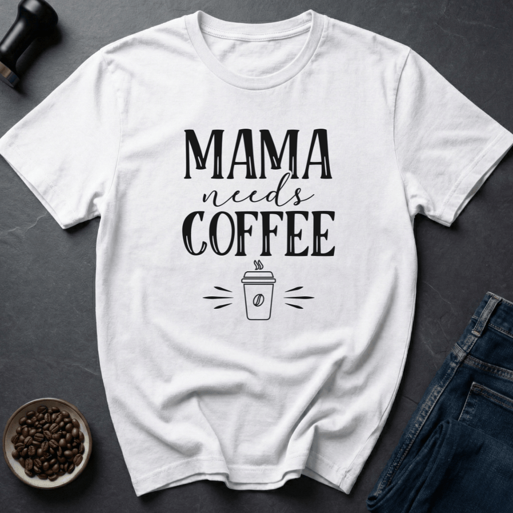 Coffee graphic Tired Mama T-Shirt in by Caffeine Dept