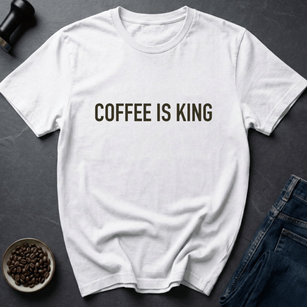 Coffee graphic Bean Royalty T-Shirt in by Caffeine Dept