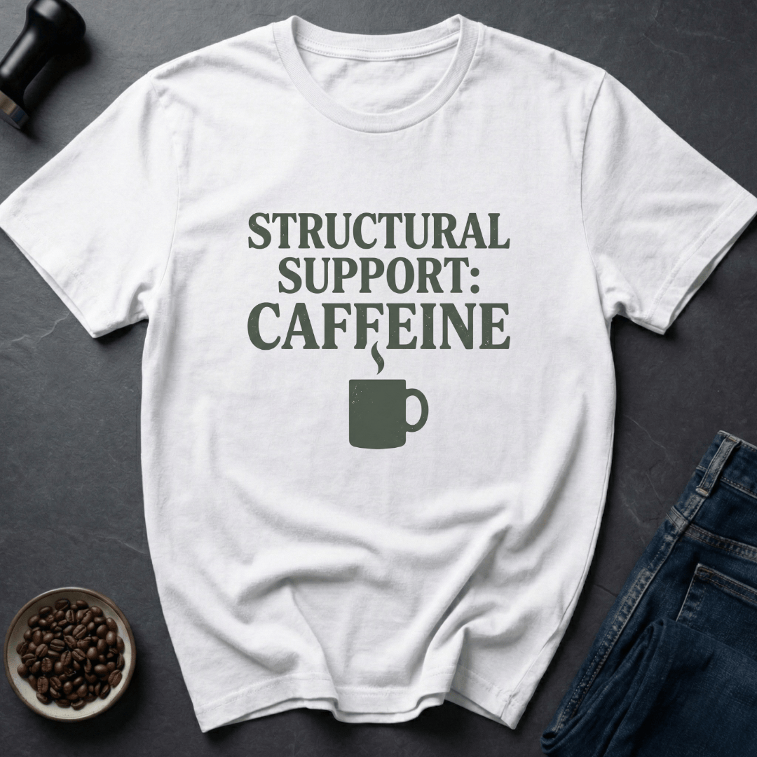 Coffee graphic Caffeine Support T-Shirt in by Caffeine Dept