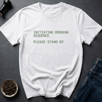 Coffee graphic Morning Sequence T-Shirt in by Caffeine Dept
