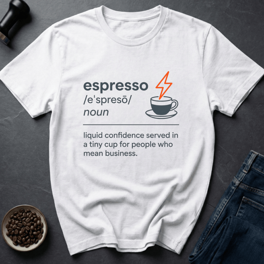 Coffee graphic Espresso Power T-Shirt in by Caffeine Dept