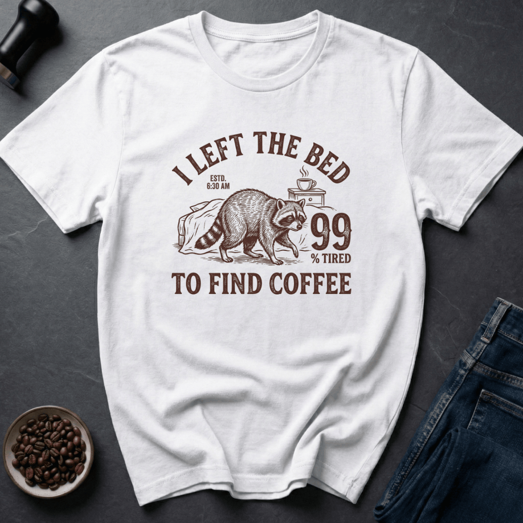 Coffee graphic Bed Escapee T-Shirt in by Caffeine Dept