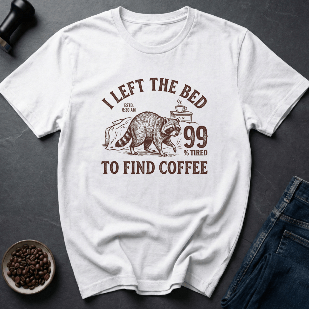 Coffee graphic Bed Escapee T-Shirt in by Caffeine Dept