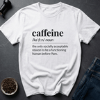 Coffee graphic Caffeine Rules T-Shirt in by Caffeine Dept