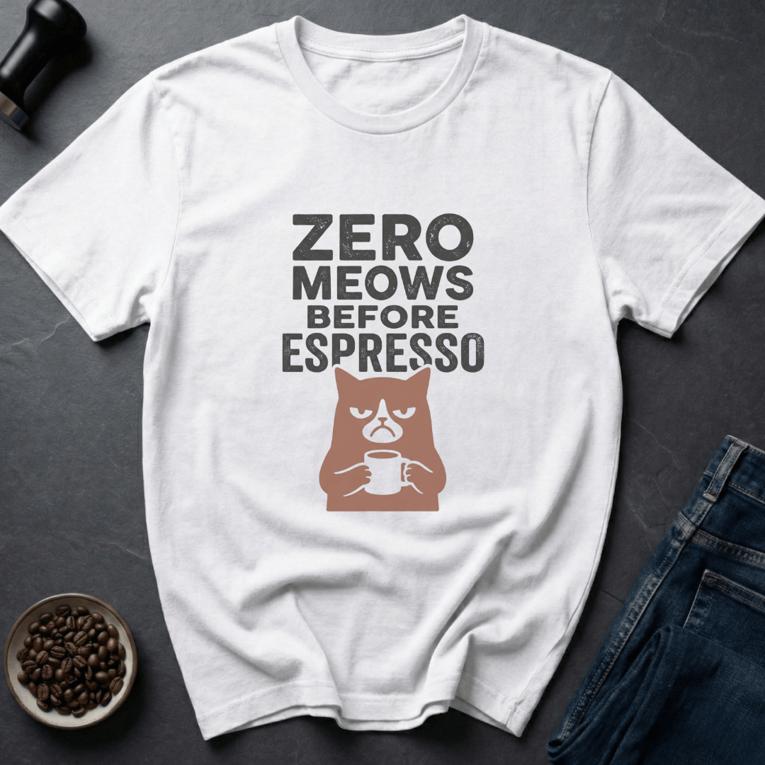 Coffee graphic Espresso Cat T-Shirt in by Caffeine Dept