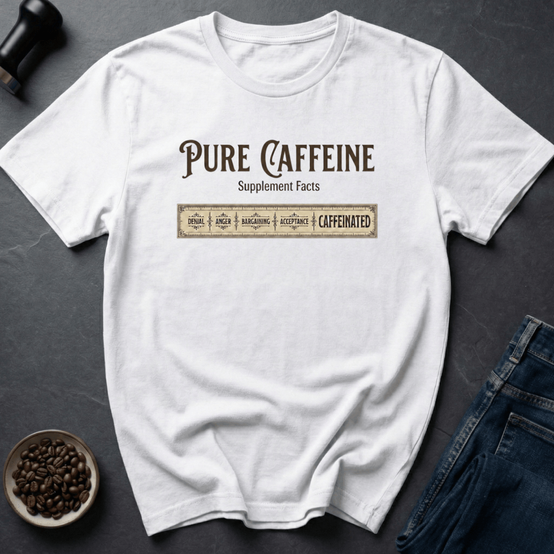 Coffee graphic Pure Caffeine T-Shirt in by Caffeine Dept