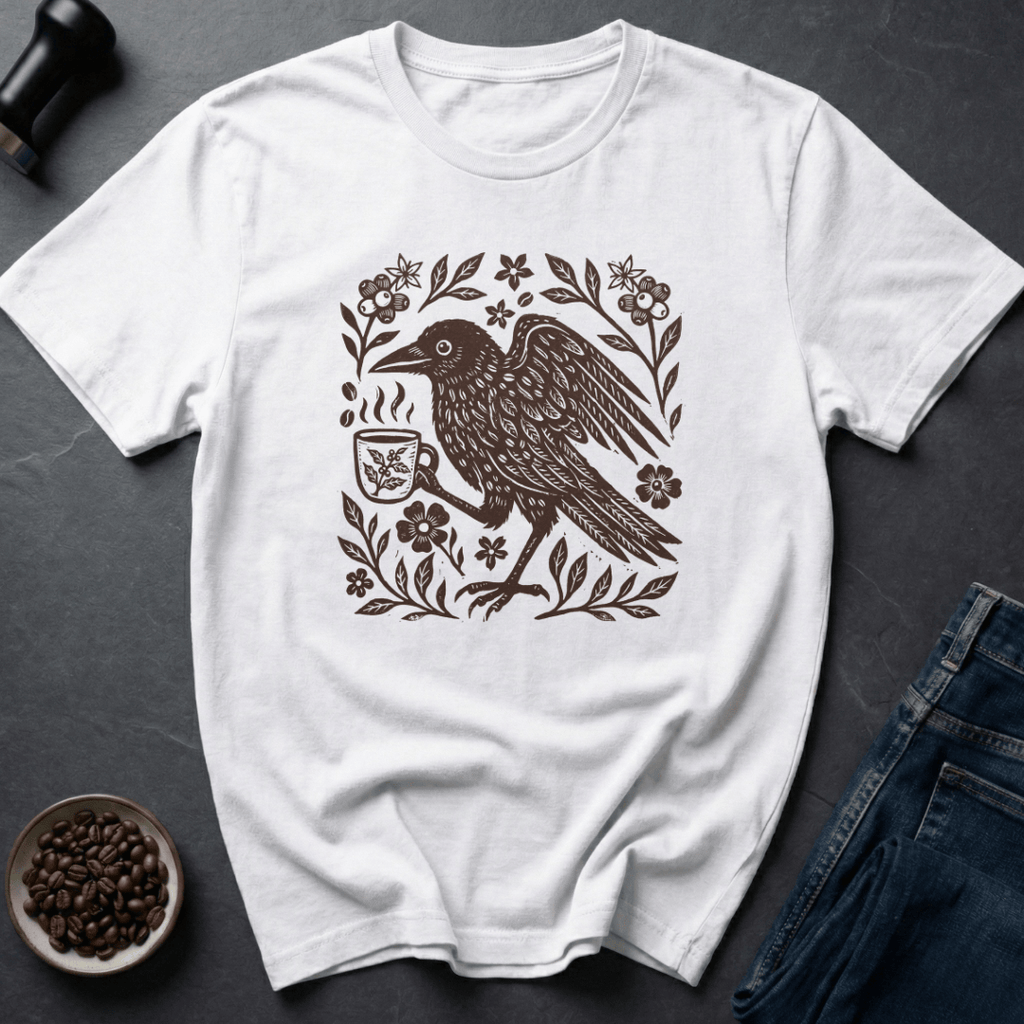 Coffee graphic Rustic Roast T-Shirt in by Caffeine Dept