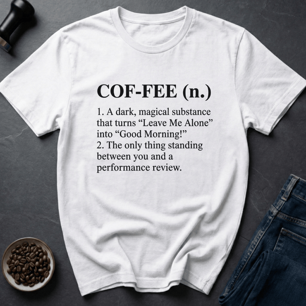 Coffee graphic Coffee Definition T-Shirt in by Caffeine Dept