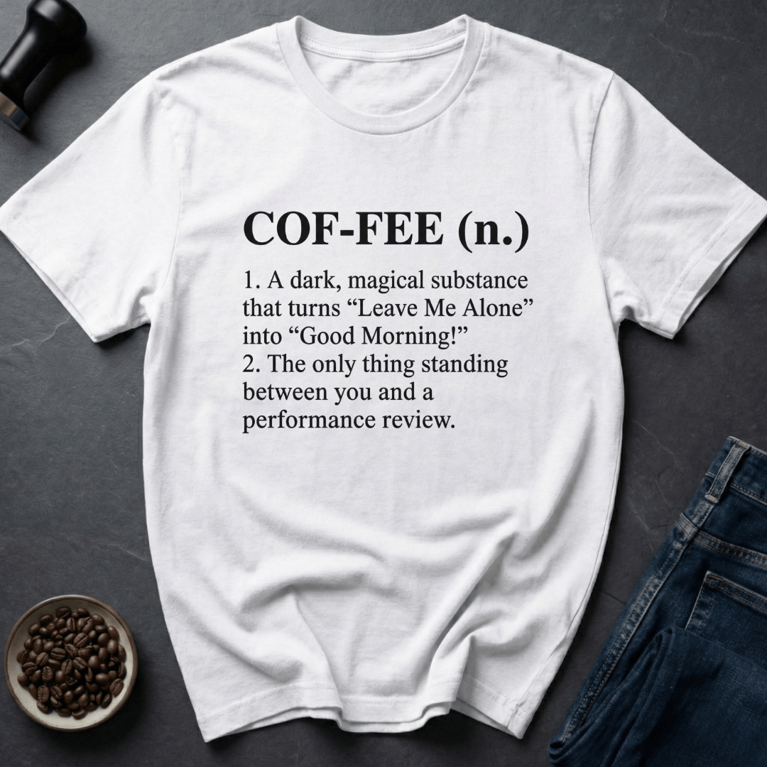 Coffee graphic Coffee Definition T-Shirt in by Caffeine Dept