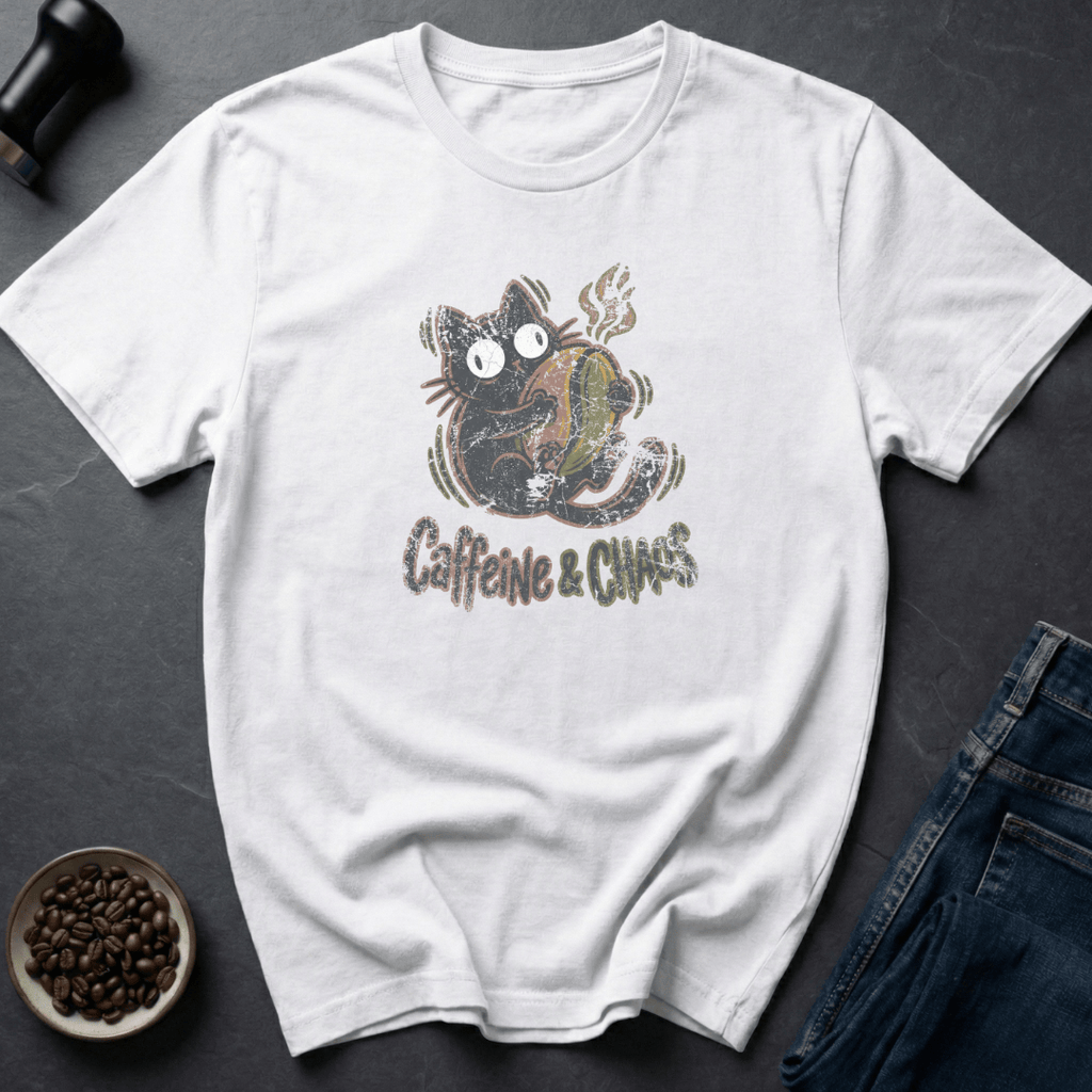 Coffee graphic Caffeine & Chaos T-Shirt in by Caffeine Dept