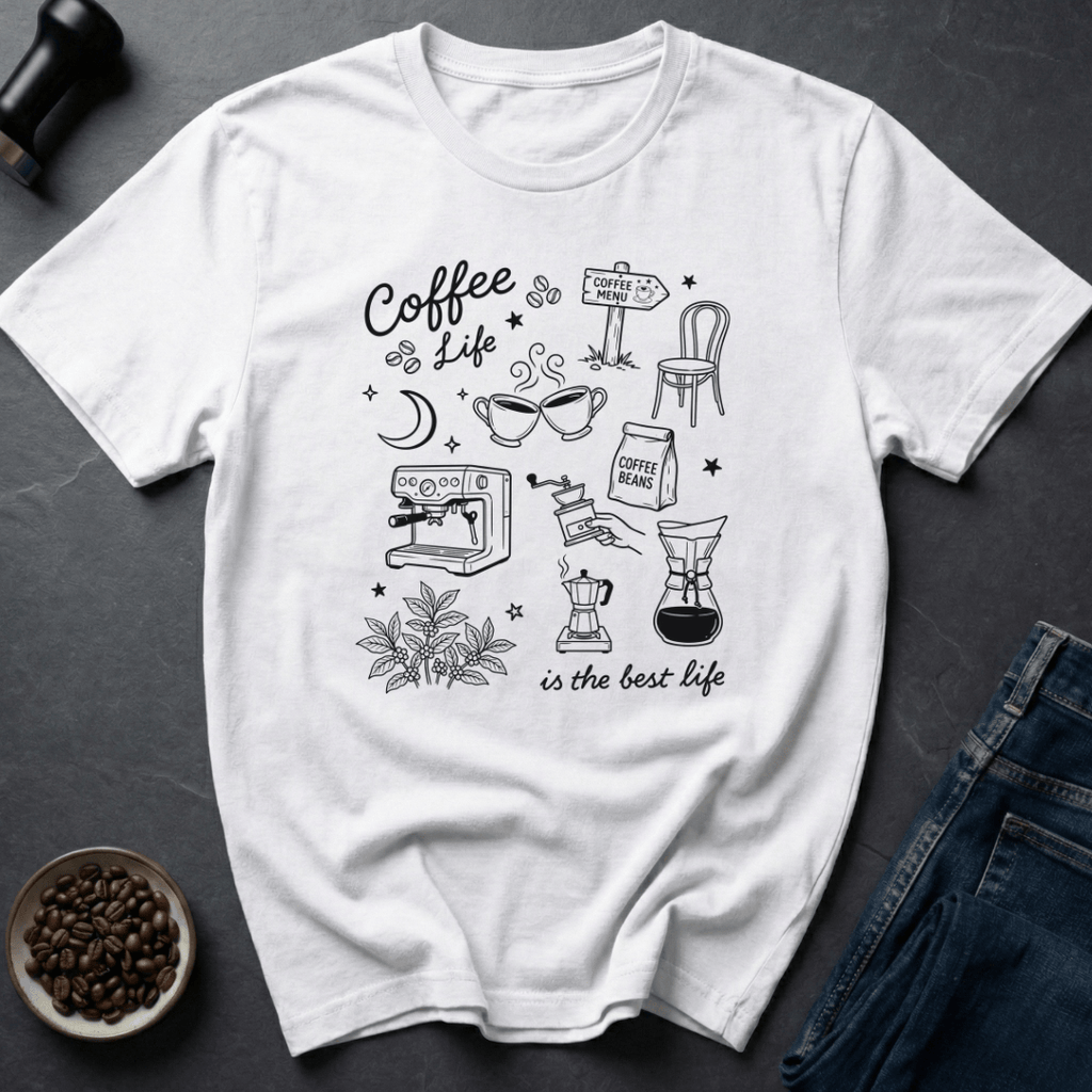 Coffee graphic Coffee Vibes T-Shirt in by Caffeine Dept