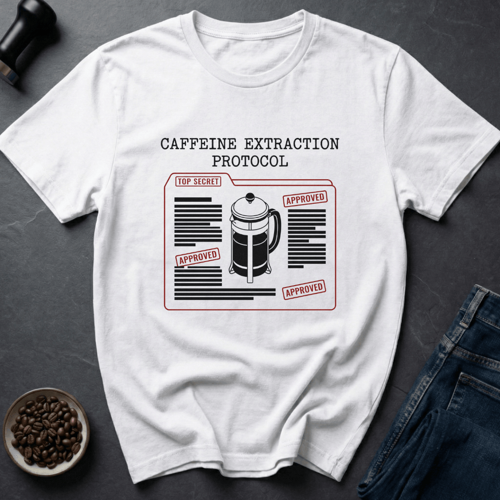 Coffee graphic Brew Protocol T-Shirt in by Caffeine Dept