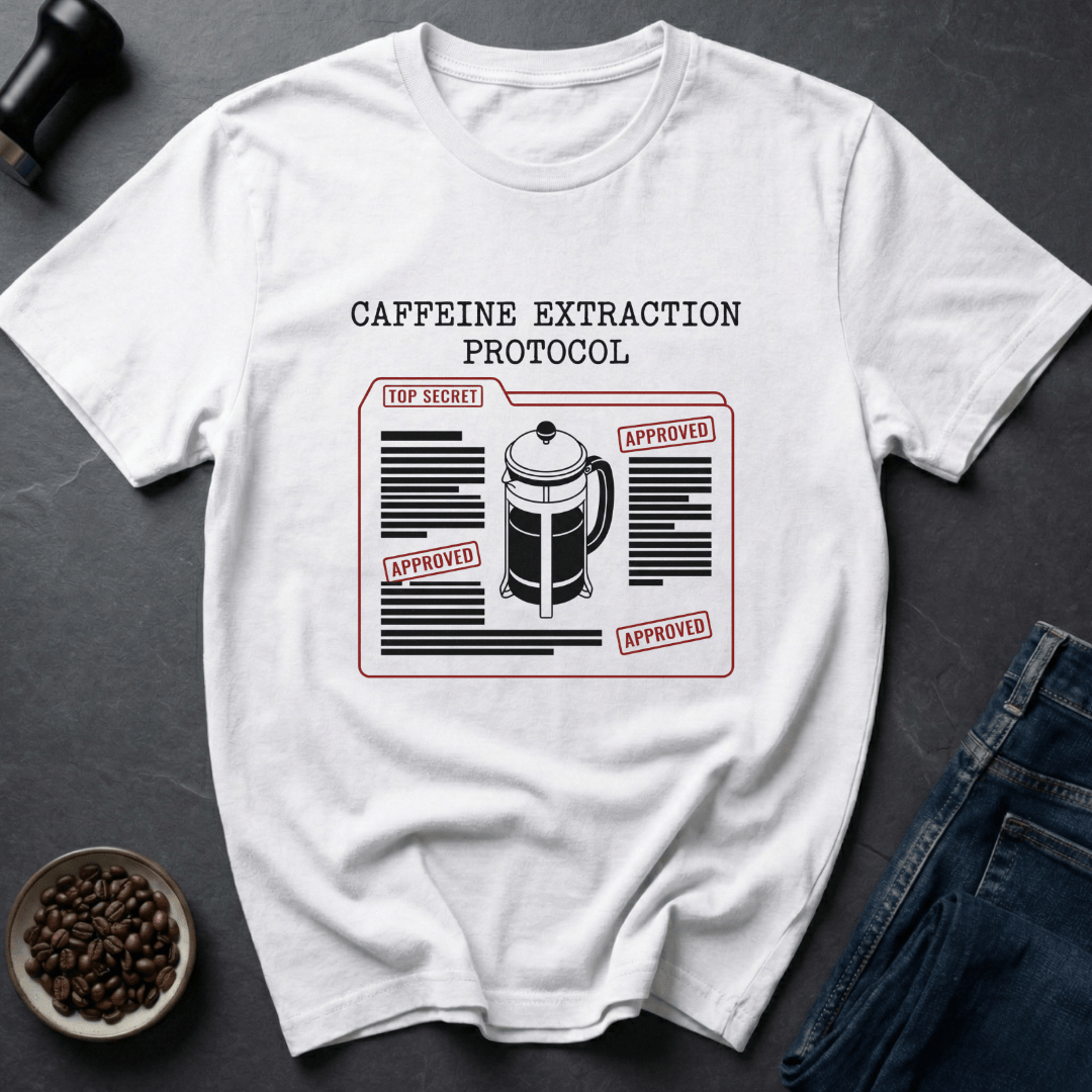 Coffee graphic Brew Protocol T-Shirt in by Caffeine Dept