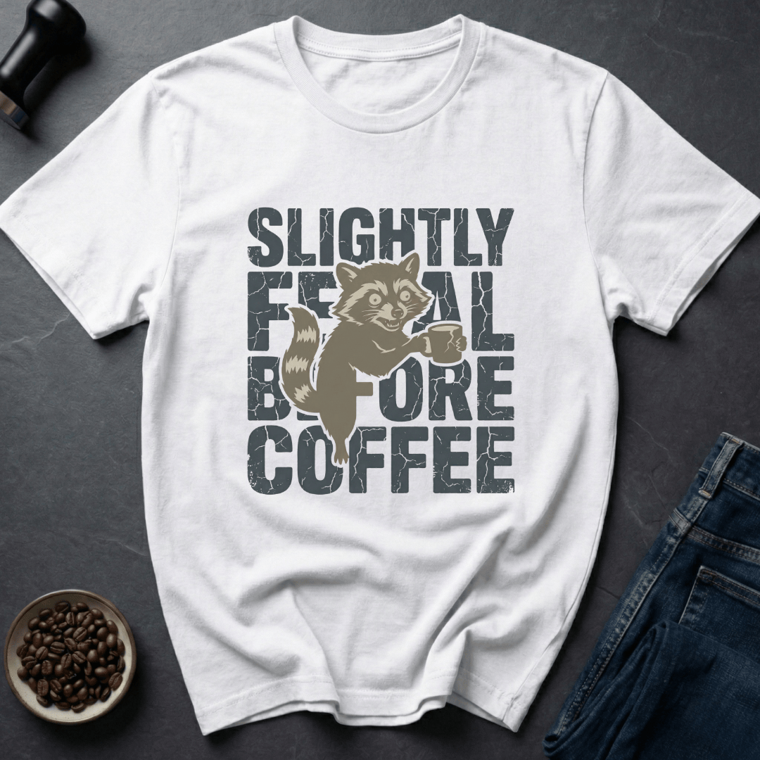 Coffee graphic Feral Coffee T-Shirt in by Caffeine Dept