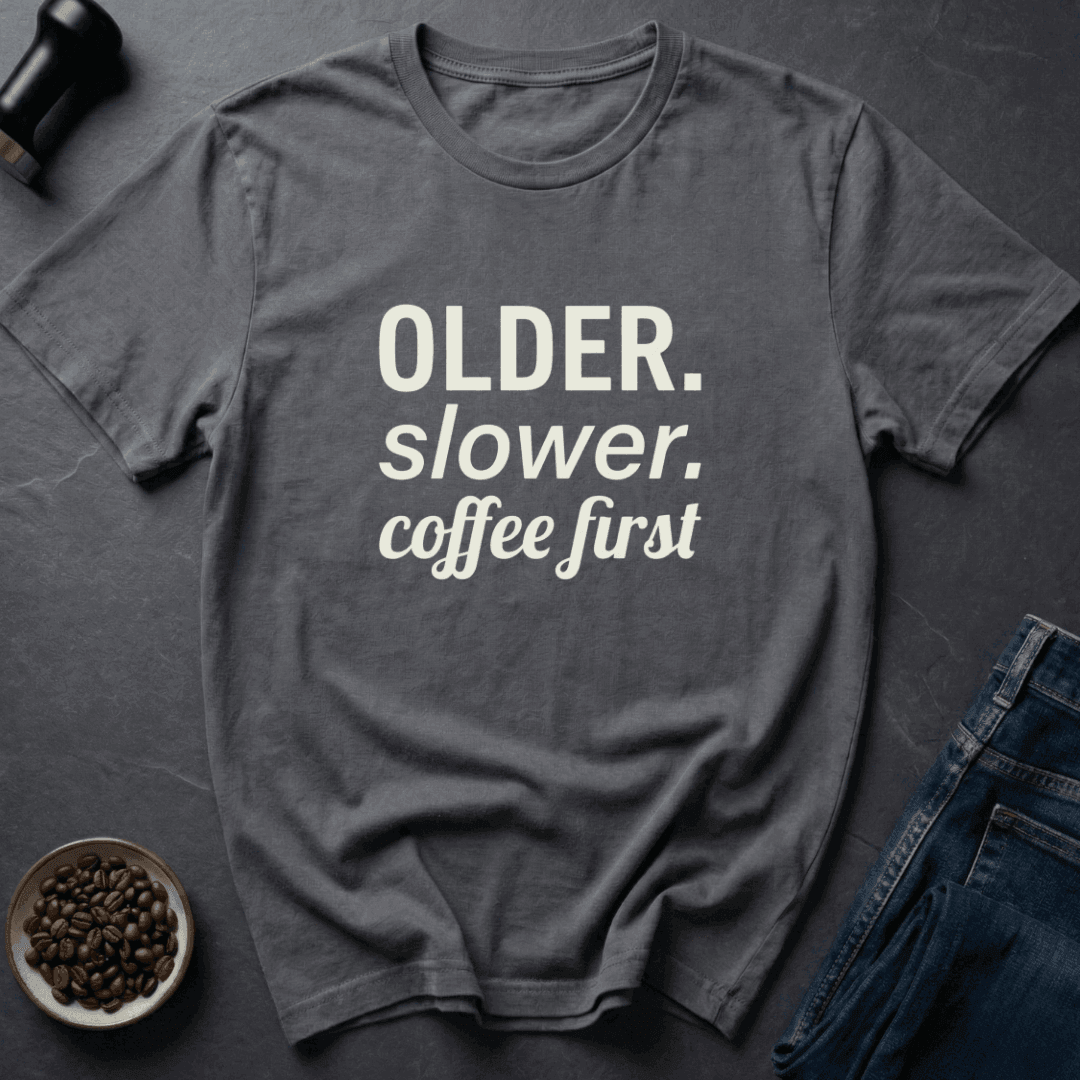 Coffee graphic Aging Fuel T-Shirt in Military Green / S by Caffeine Dept
