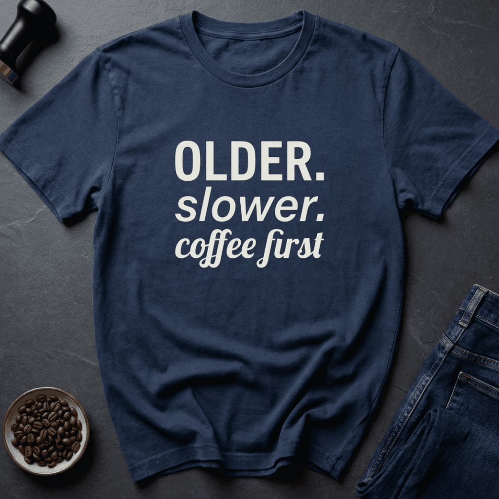 Coffee graphic Aging Fuel T-Shirt in Military Green / S by Caffeine Dept