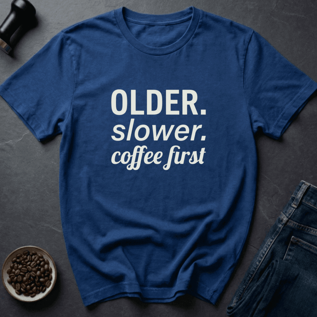 Coffee graphic Aging Fuel T-Shirt in Military Green / S by Caffeine Dept