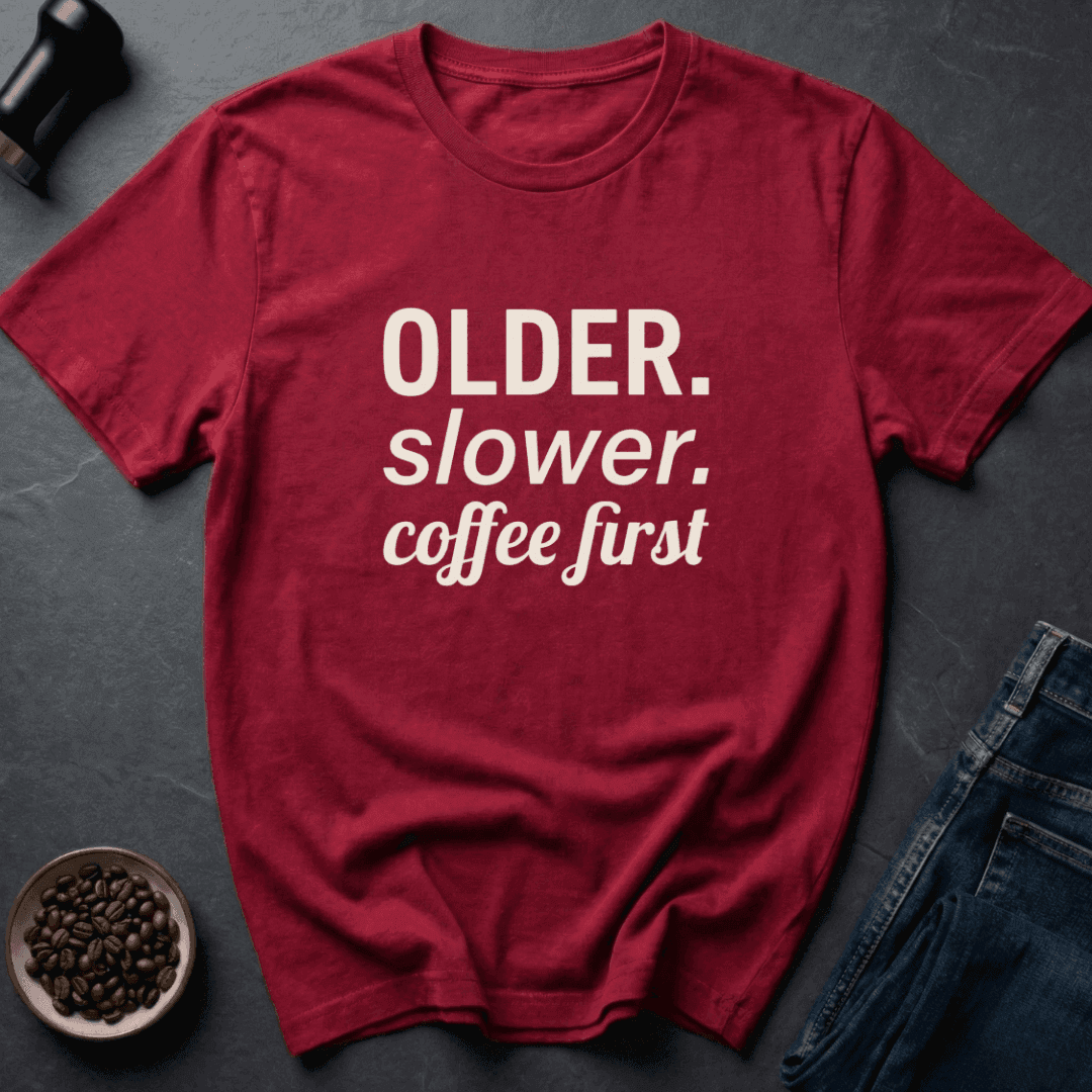 Coffee graphic Aging Fuel T-Shirt in Military Green / S by Caffeine Dept