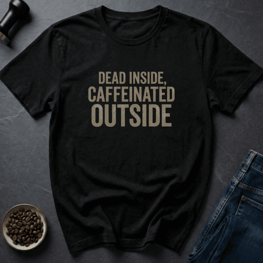 Coffee graphic Alive-ish T-Shirt in White / S by Caffeine Dept