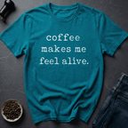 Coffee graphic Alive With Coffee T-Shirt in Black / S by Caffeine Dept