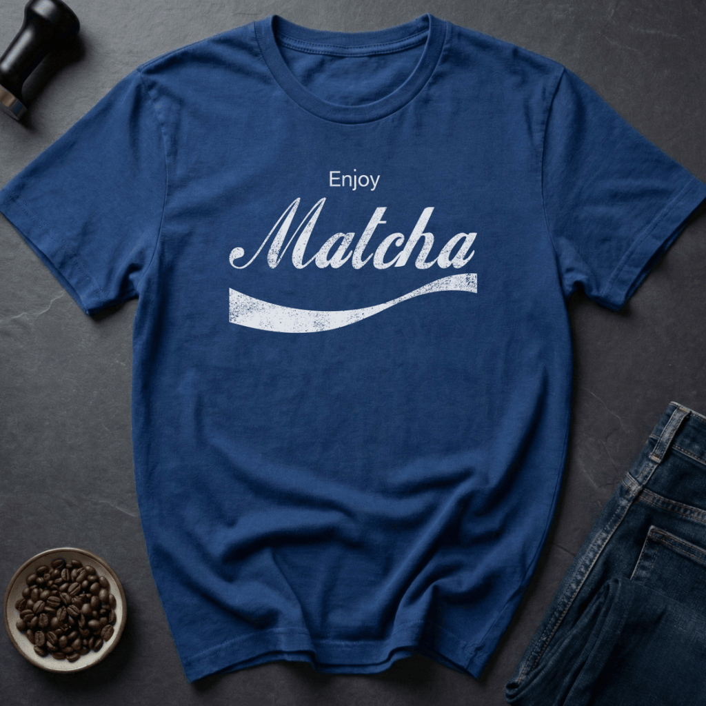 Coffee graphic Almost Coffee T-Shirt in Royal / S by Caffeine Dept