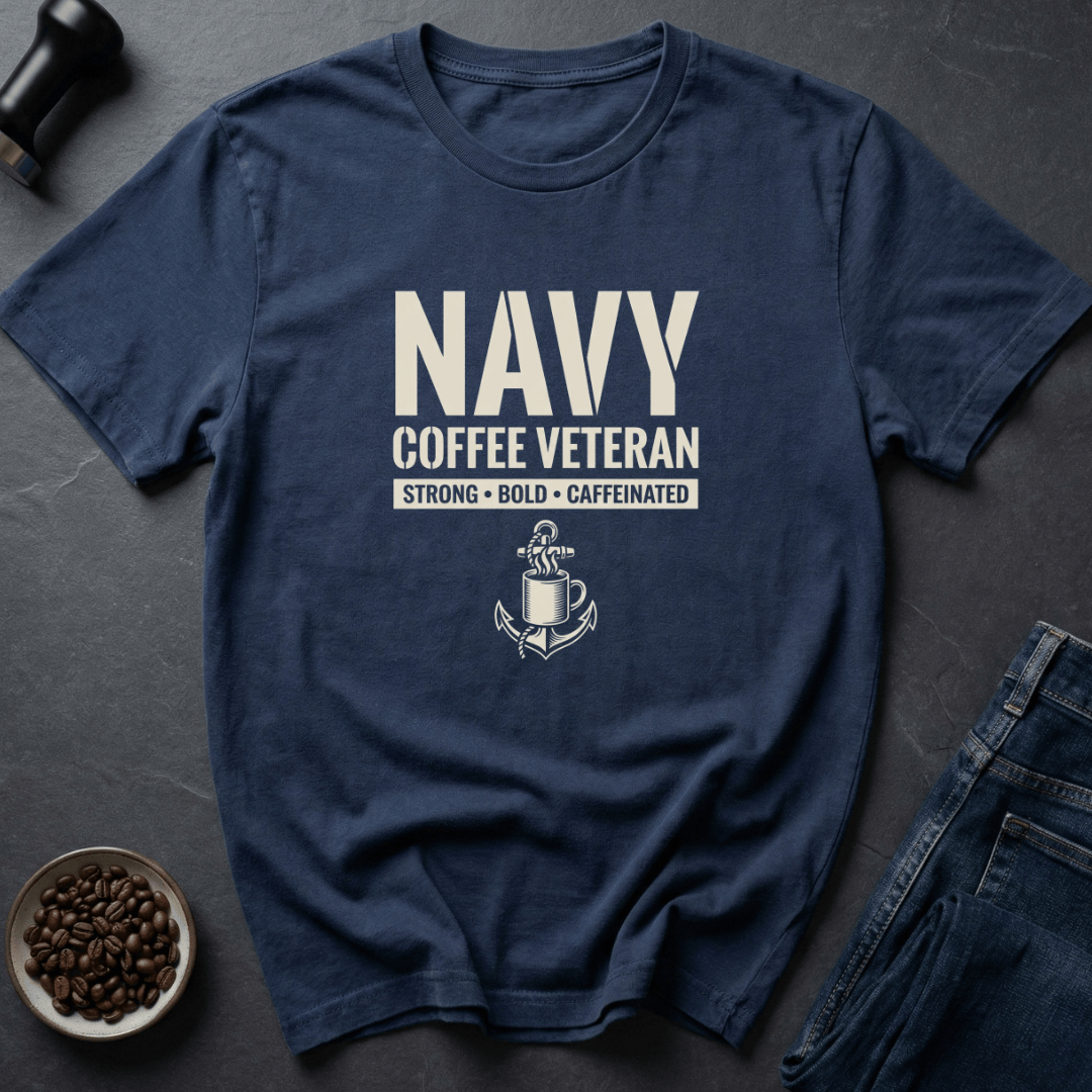 Coffee graphic Anchor Roast T-Shirt in Navy / S by Caffeine Dept