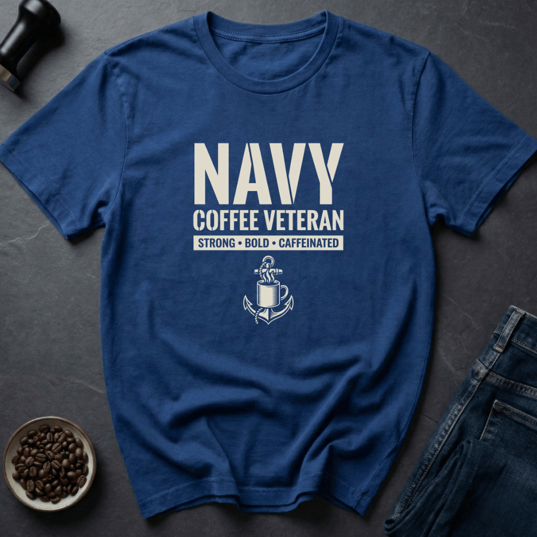 Coffee graphic Anchor Roast T-Shirt in Royal / S by Caffeine Dept