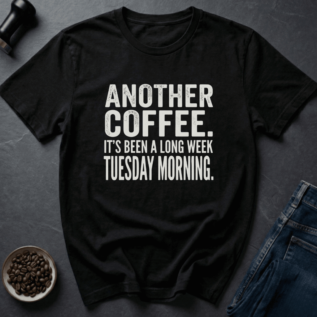 Coffee graphic Another Cup T-Shirt in Black / S by Caffeine Dept
