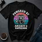 Coffee graphic Anxious Raccoon T-Shirt in Black / S by Caffeine Dept