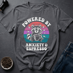 Coffee graphic Anxious Raccoon T-Shirt in Black / S by Caffeine Dept
