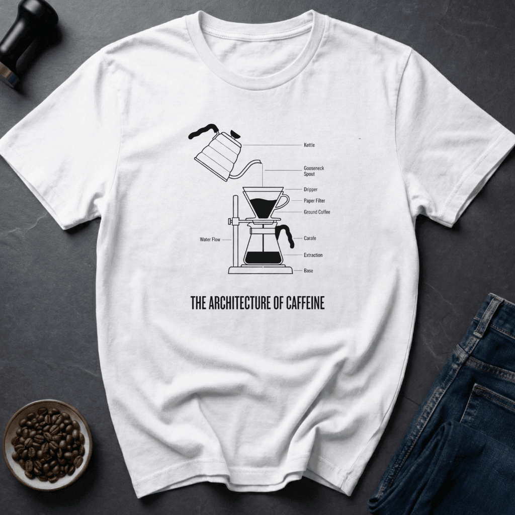 Coffee graphic Architecture Caffeine T-Shirt in Sport Grey / S by Caffeine Dept