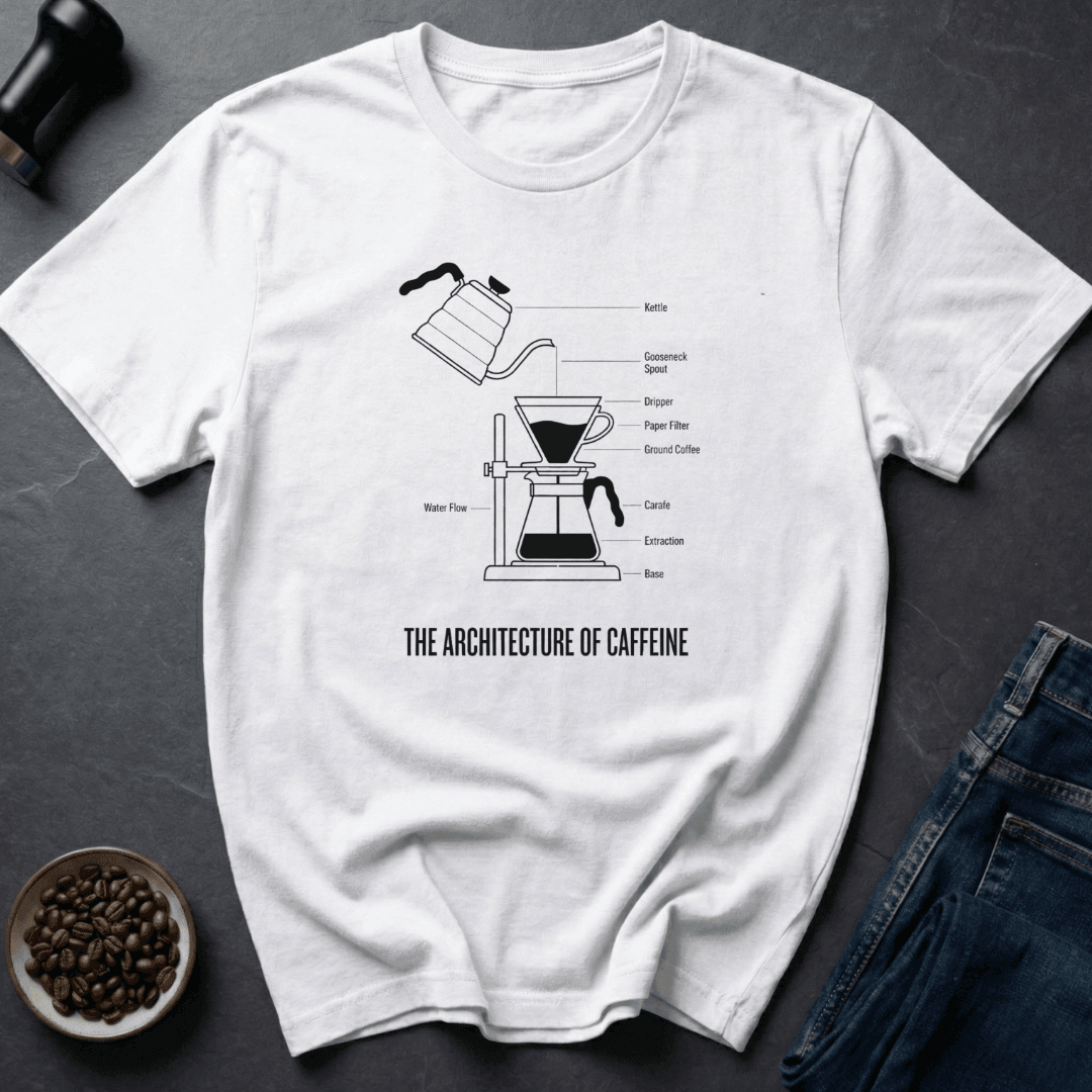 Coffee graphic Architecture Caffeine T-Shirt in Sport Grey / S by Caffeine Dept