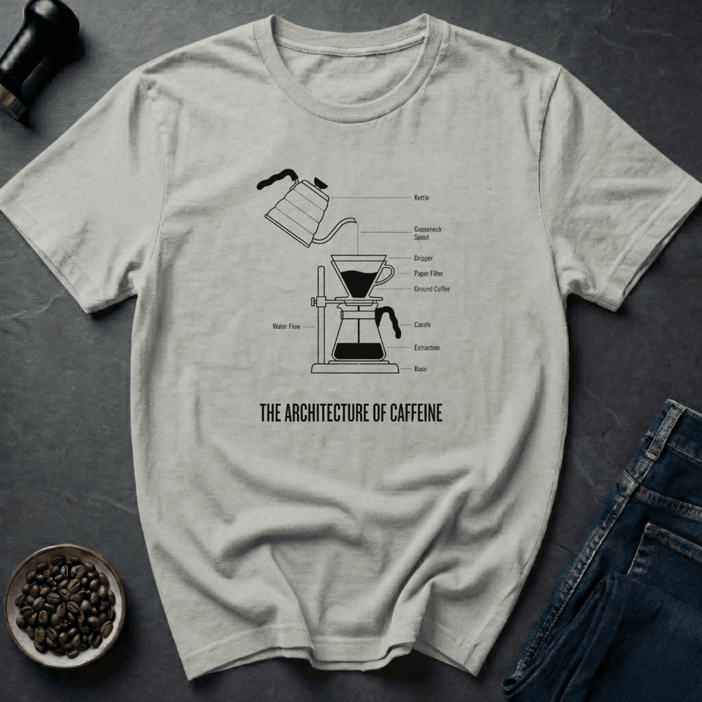 Coffee graphic Architecture Caffeine T-Shirt in Sport Grey / S by Caffeine Dept