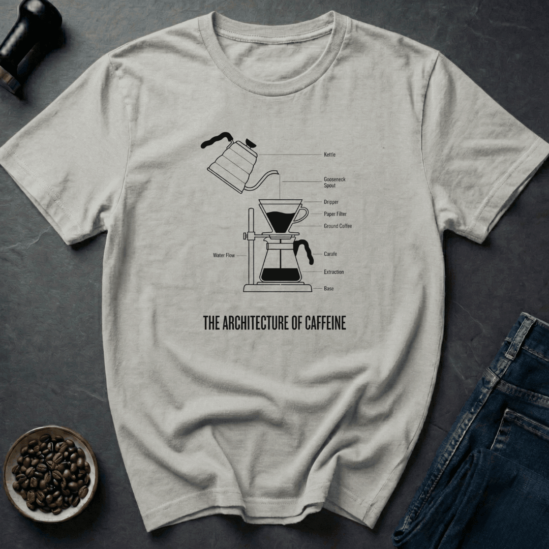 Coffee graphic Architecture Caffeine T-Shirt in Sport Grey / S by Caffeine Dept