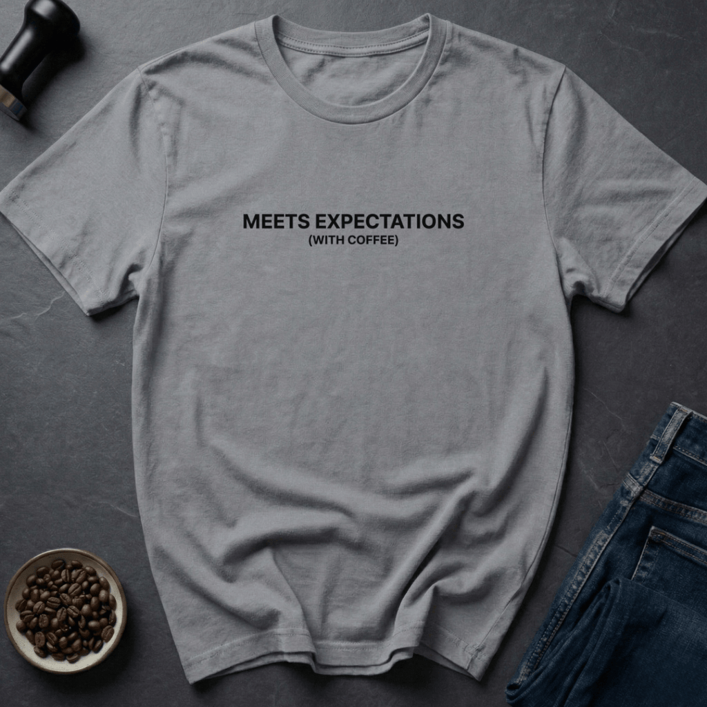 Coffee graphic Bare Minimum T-Shirt in Light Blue / S by Caffeine Dept
