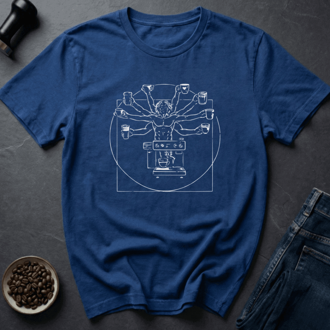 Coffee graphic Barista Genius T-Shirt in Black / S by Caffeine Dept