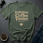 Coffee graphic Battery Coffee T-Shirt in Military Green / S by Caffeine Dept