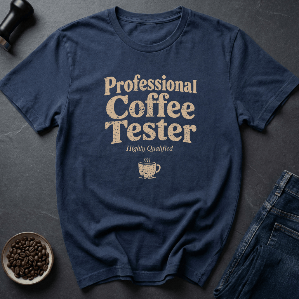Coffee graphic Battery Coffee T-Shirt in Navy / S by Caffeine Dept