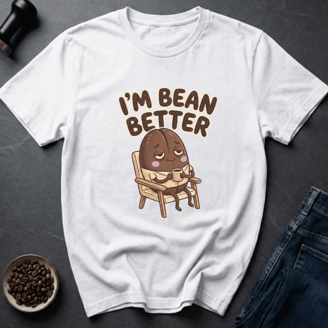 Coffee graphic Bean Better T-Shirt in White / S by Caffeine Dept
