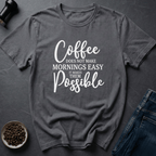 Coffee graphic Bean Powered T-Shirt in Charcoal / S by Caffeine Dept