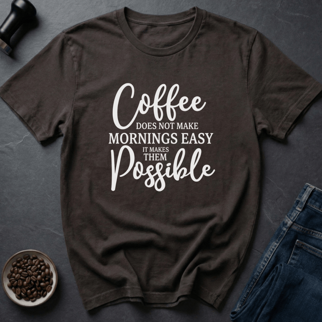 Coffee graphic Bean Powered T-Shirt in Dark Chocolate / S by Caffeine Dept