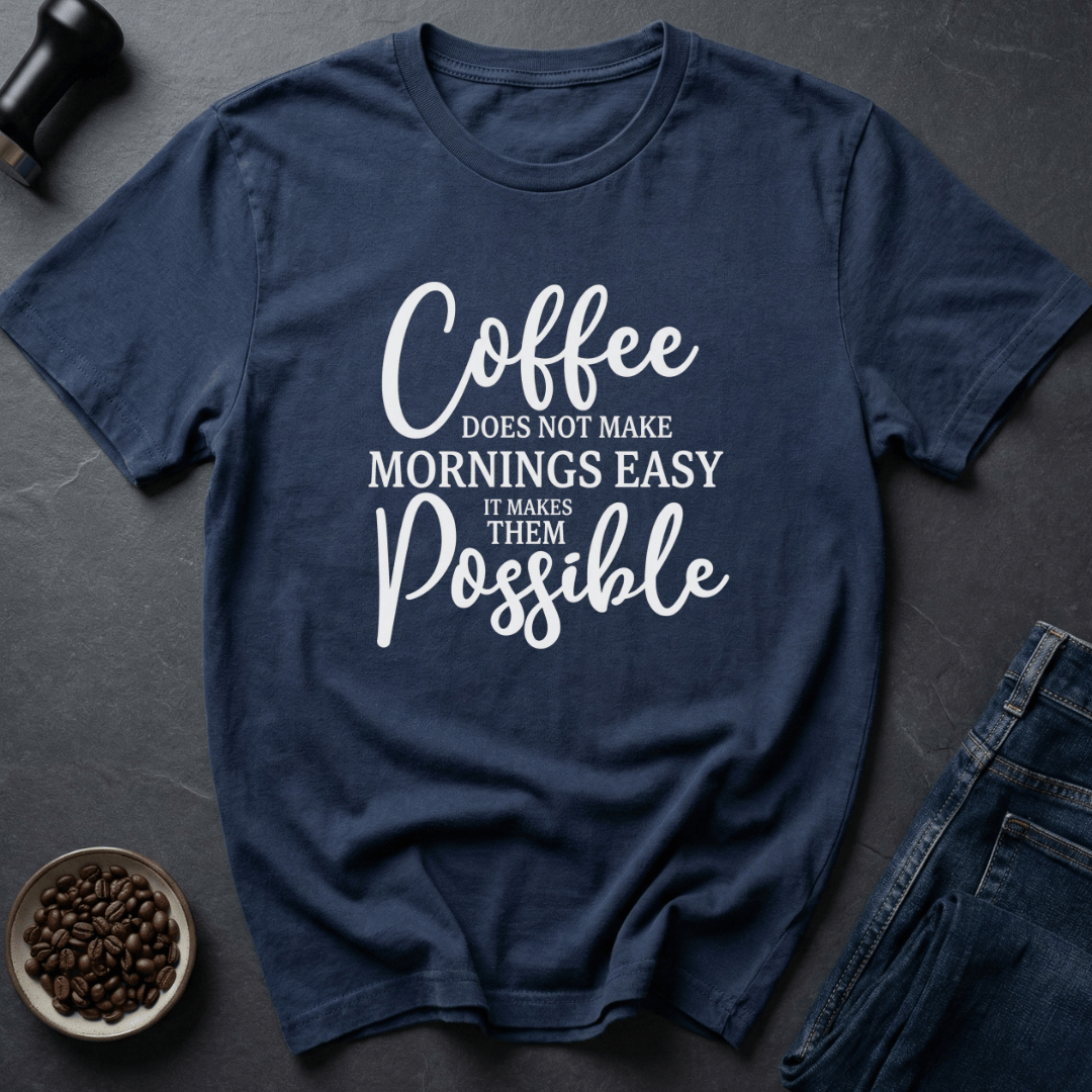 Coffee graphic Bean Powered T-Shirt in Navy / S by Caffeine Dept